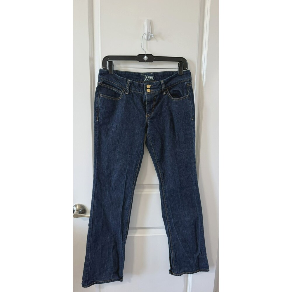 Old navy the diva women's straight leg 4R dark wash low rise western